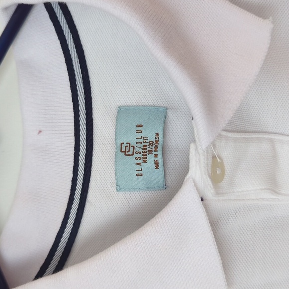 Big Boys Class Club White Polo Size 18/20 NWT - Picture 4 of 7
